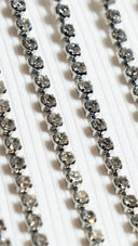 Canotta donna con frange in strass effetto collana