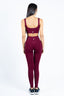 Back view of Completo Push Up Burgundy - push-up effect and sculpting fit