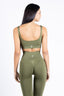 Back view of Leggings Push Up Olive Green – push-up effect for sculpted curves.