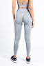 Leggings Silver Grey push-up - Vista posteriore con effetto snellente e silhouette definita.