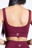 Retro Top Burgundy, tecnologia seamless, massimo comfort e sostegno naturale.